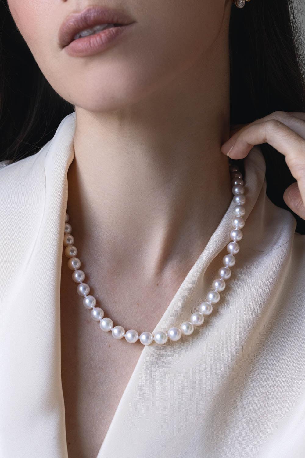 Akoya Pearl Ball Clip Necklace - Image 3