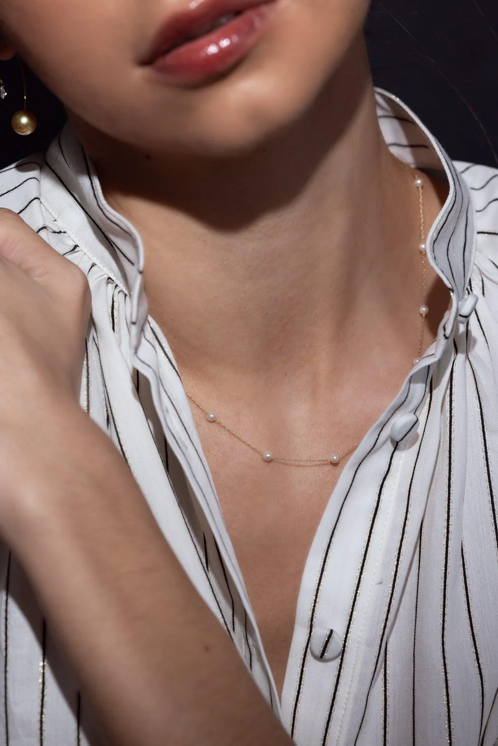Baby Akoya Tin Cup Necklace - Image 3