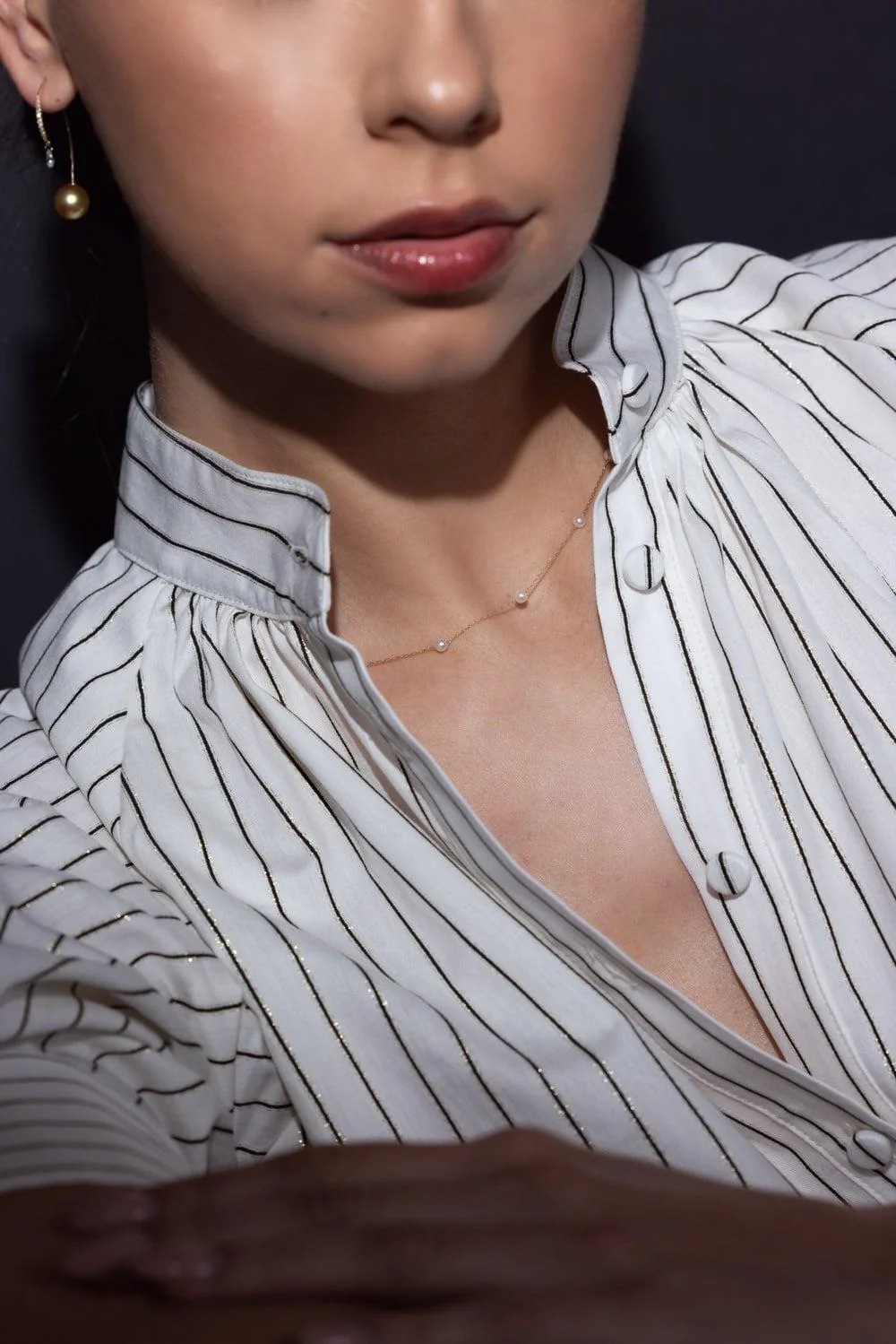 Baby Akoya Tin Cup Necklace - Image 4
