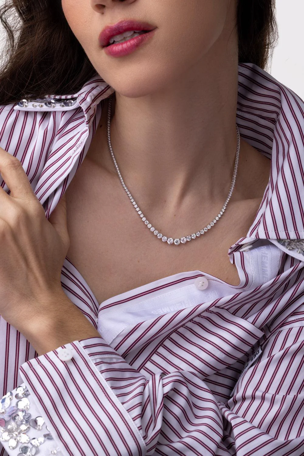 Diamond Tennis Necklace - Image 3