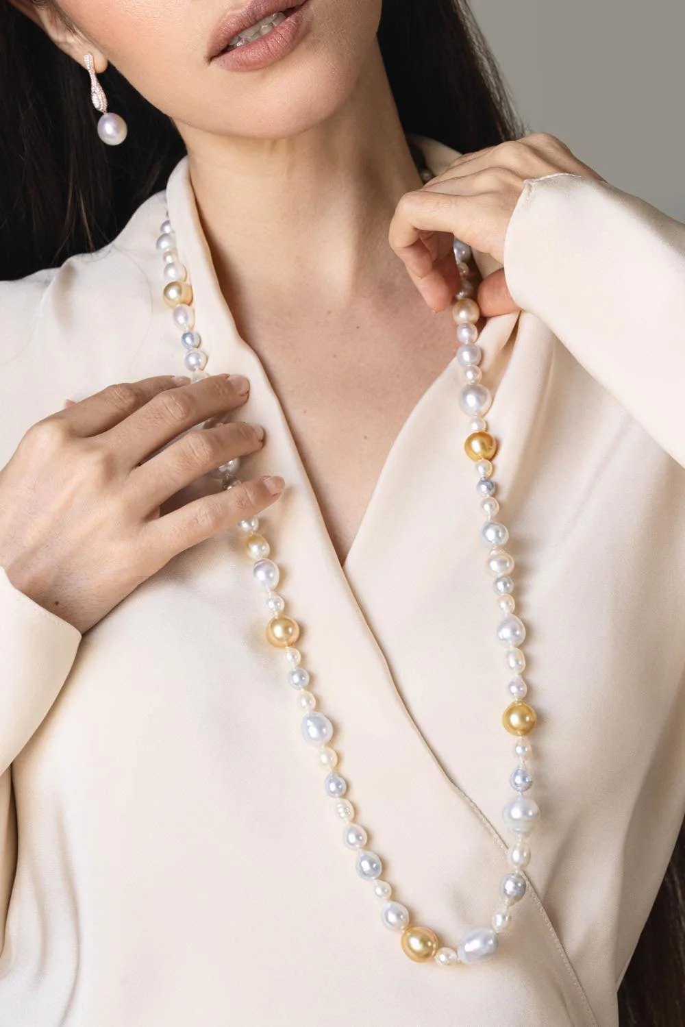 Multi Color South Sea Pearl Necklace - Image 3