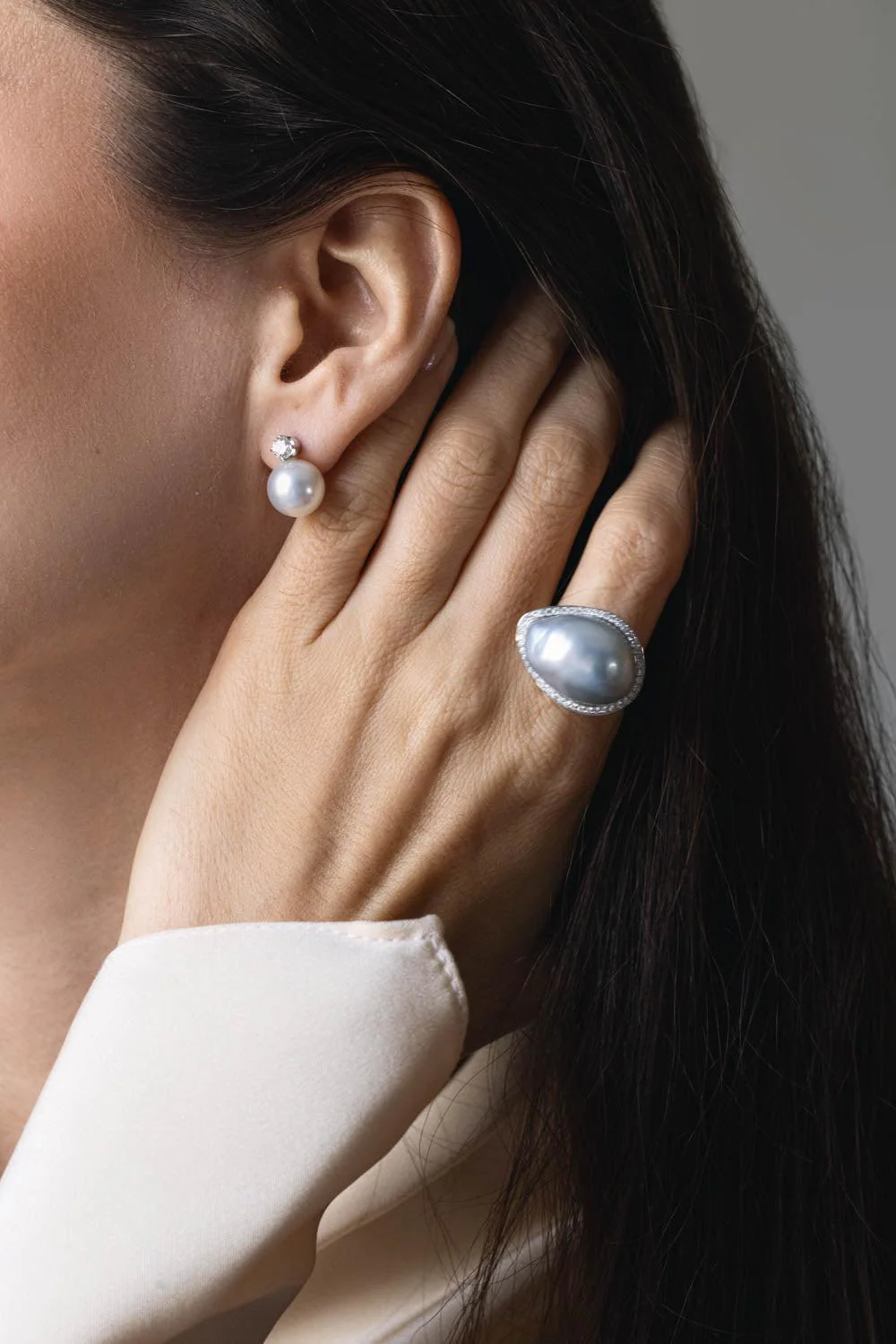 South Sea Baroque Pearl Diamond Ring - Image 4