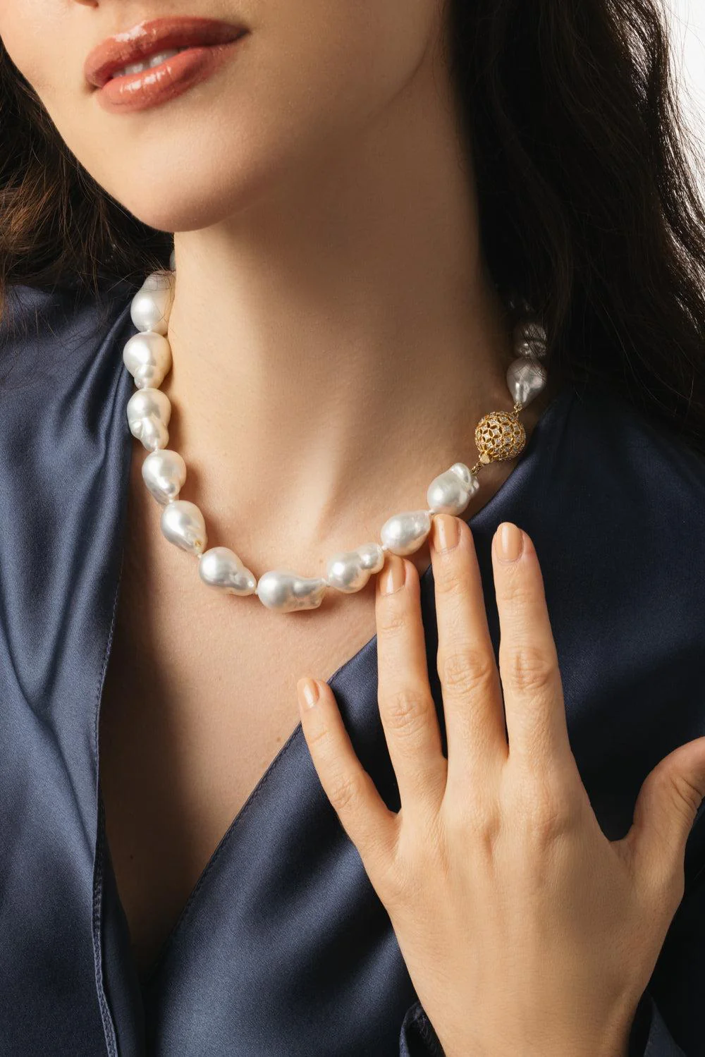 South Sea Pearl Diamond Necklace - Image 3