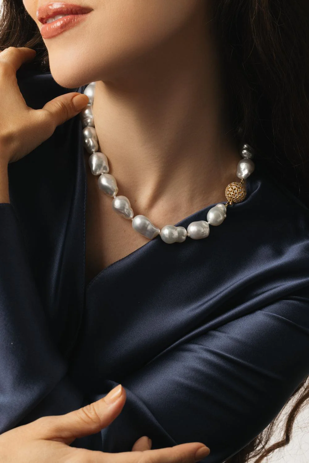 South Sea Pearl Diamond Necklace - Image 4