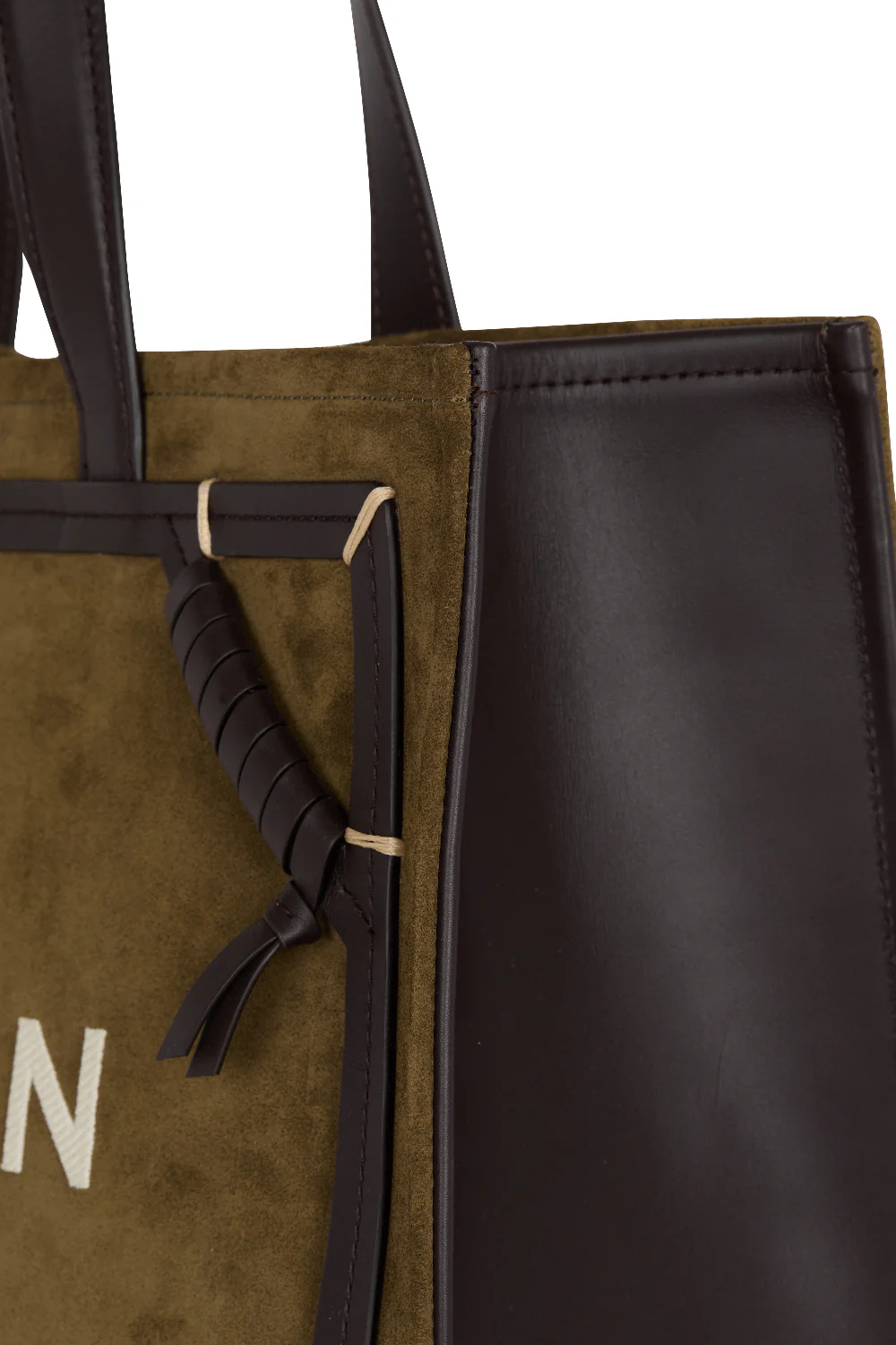 B-Army Medium Tote Bag - Khaki Chocolate - Image 7
