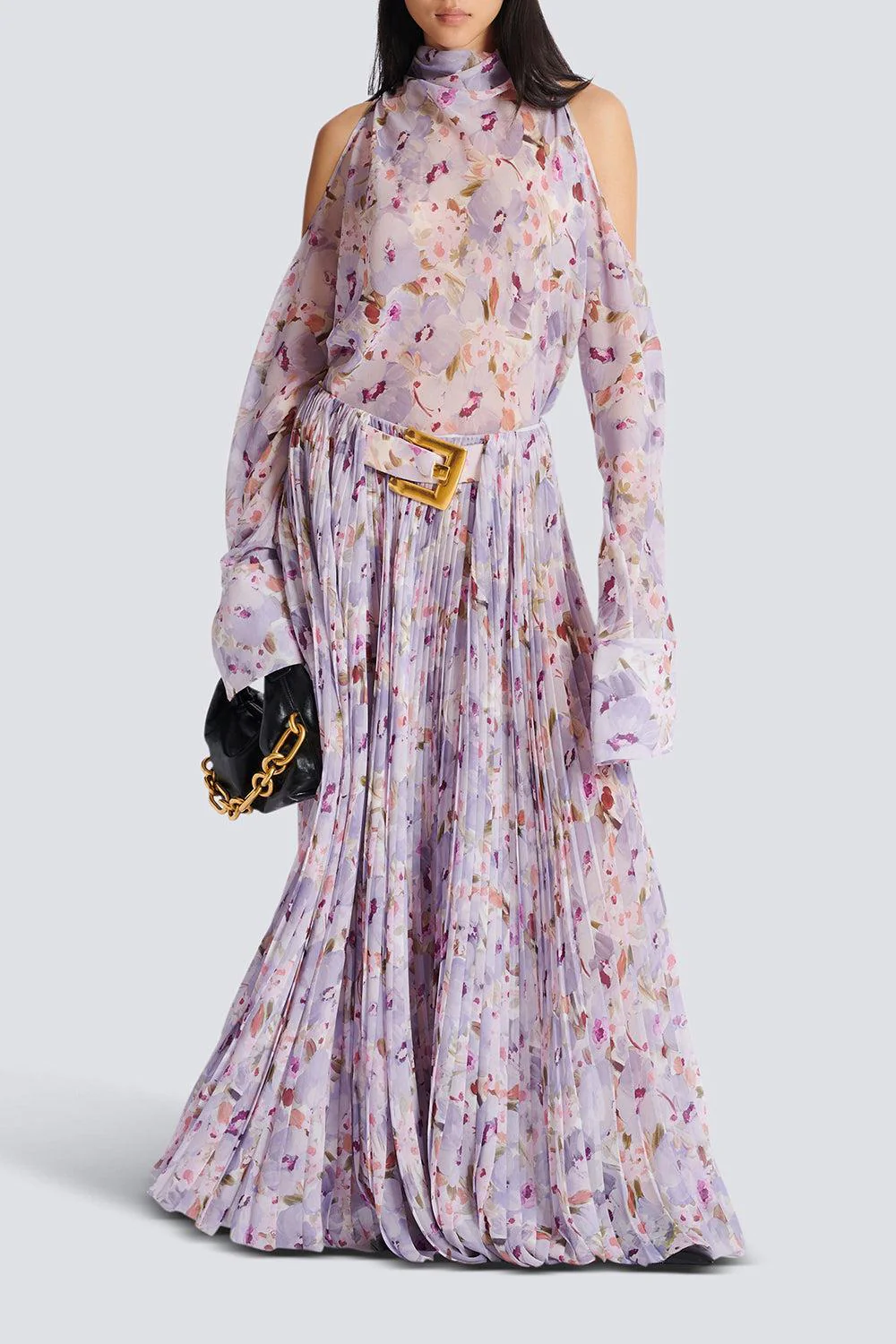 Belted Flower Print Skirt - Image 2