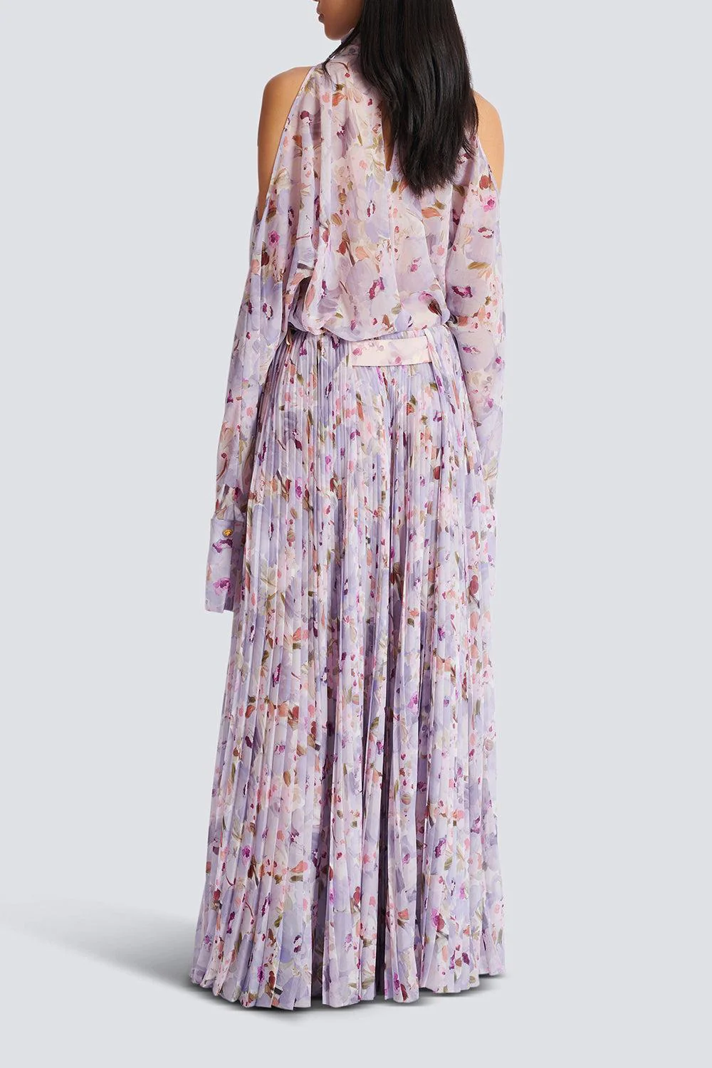 Belted Flower Print Skirt - Image 3