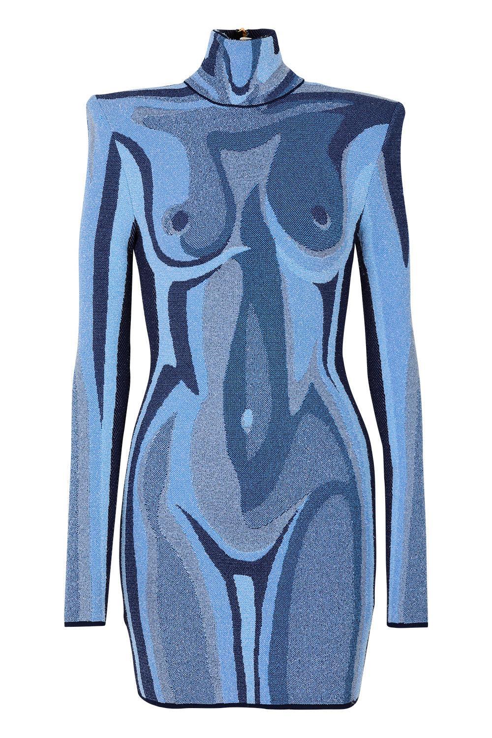 BODY MOTIF MINI DRESS