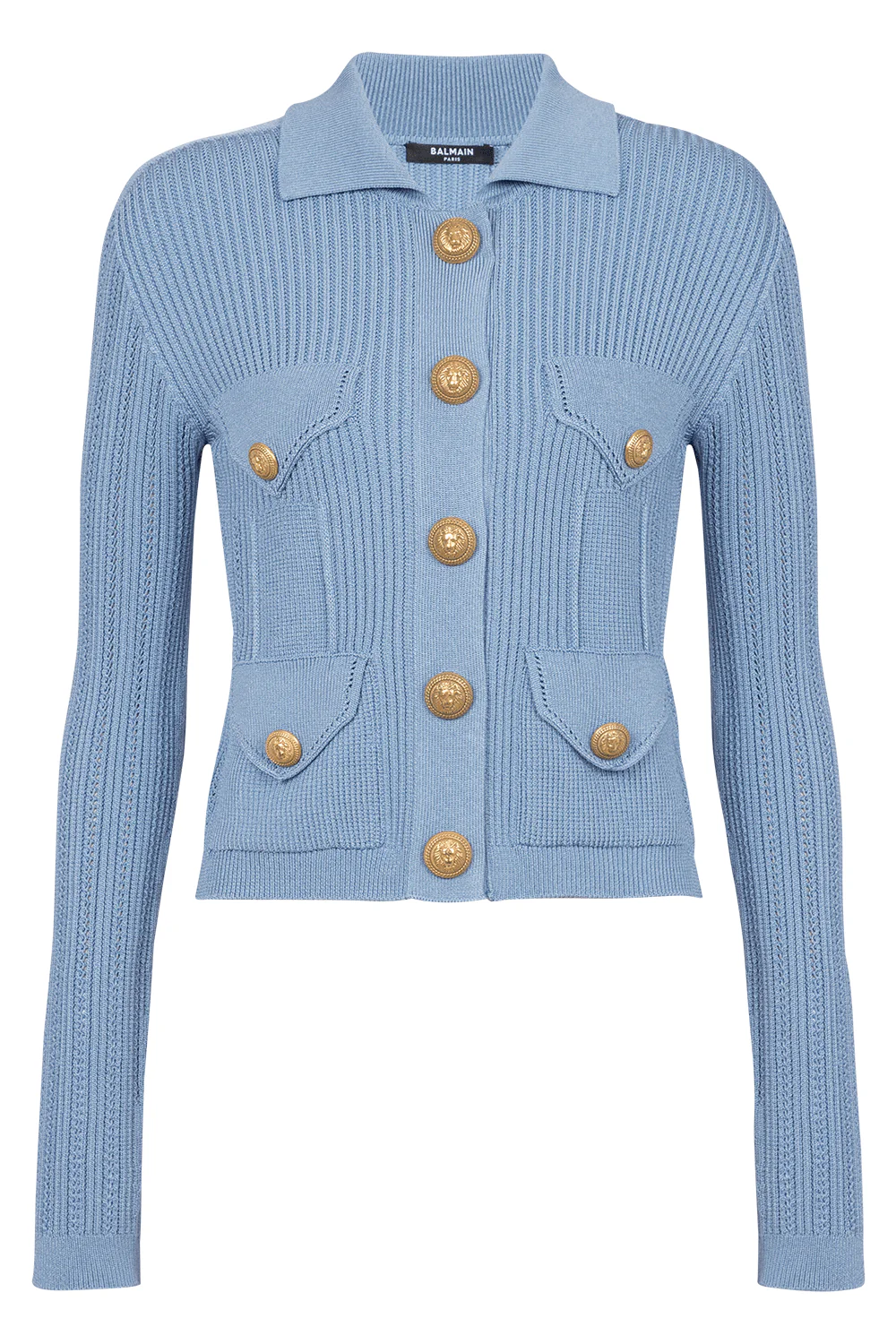 Buttoned Cardigan - Bleu