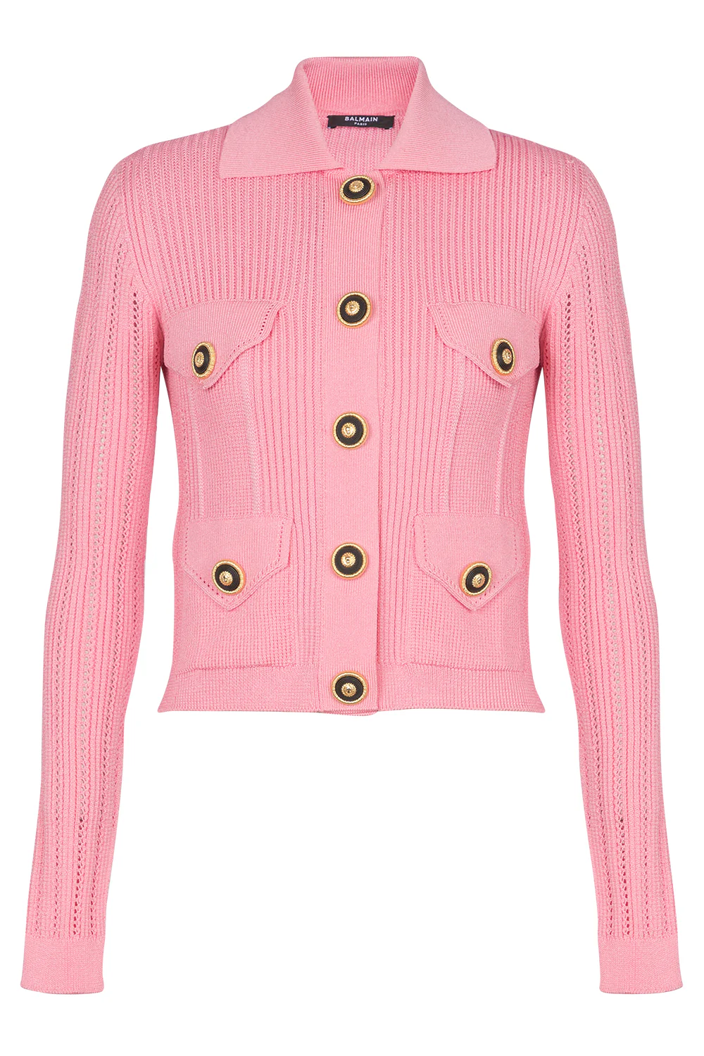 Buttoned Ribbed Cardigan