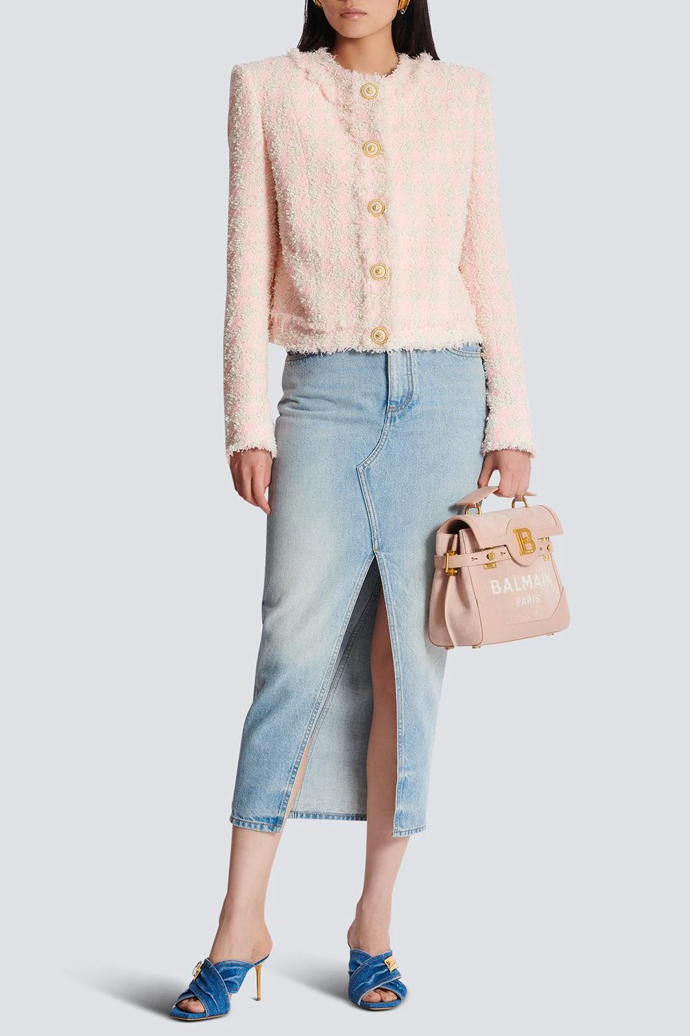 COLLARLESS TWEED JACKET - Image 3