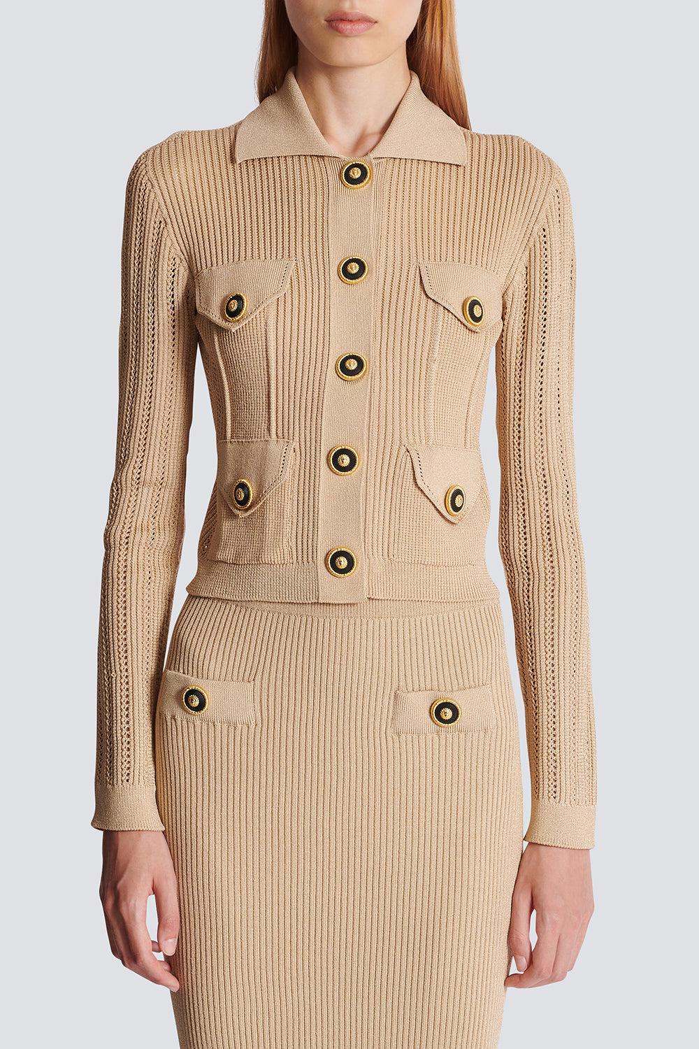 CROPPED RIBBED CARDIGAN - Image 4