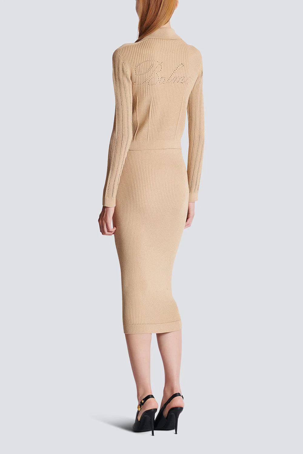 CROPPED RIBBED CARDIGAN - Image 7