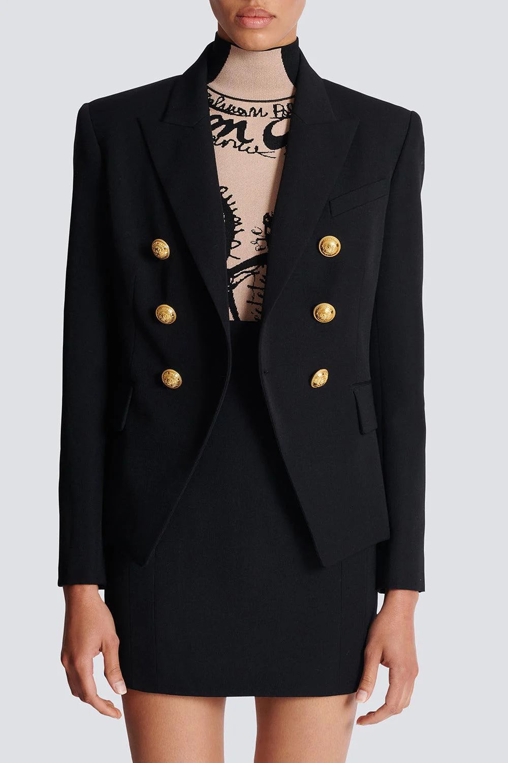 DOUBLE-BREASTED JACKET - NOIR - Image 3