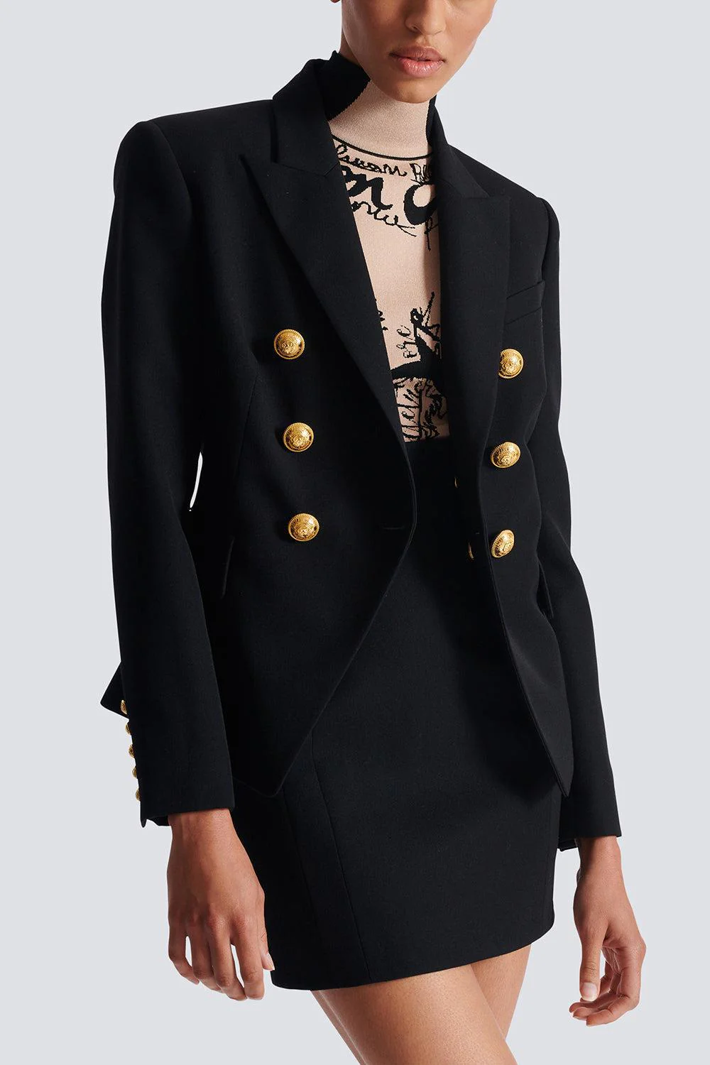 DOUBLE-BREASTED JACKET - NOIR - Image 4