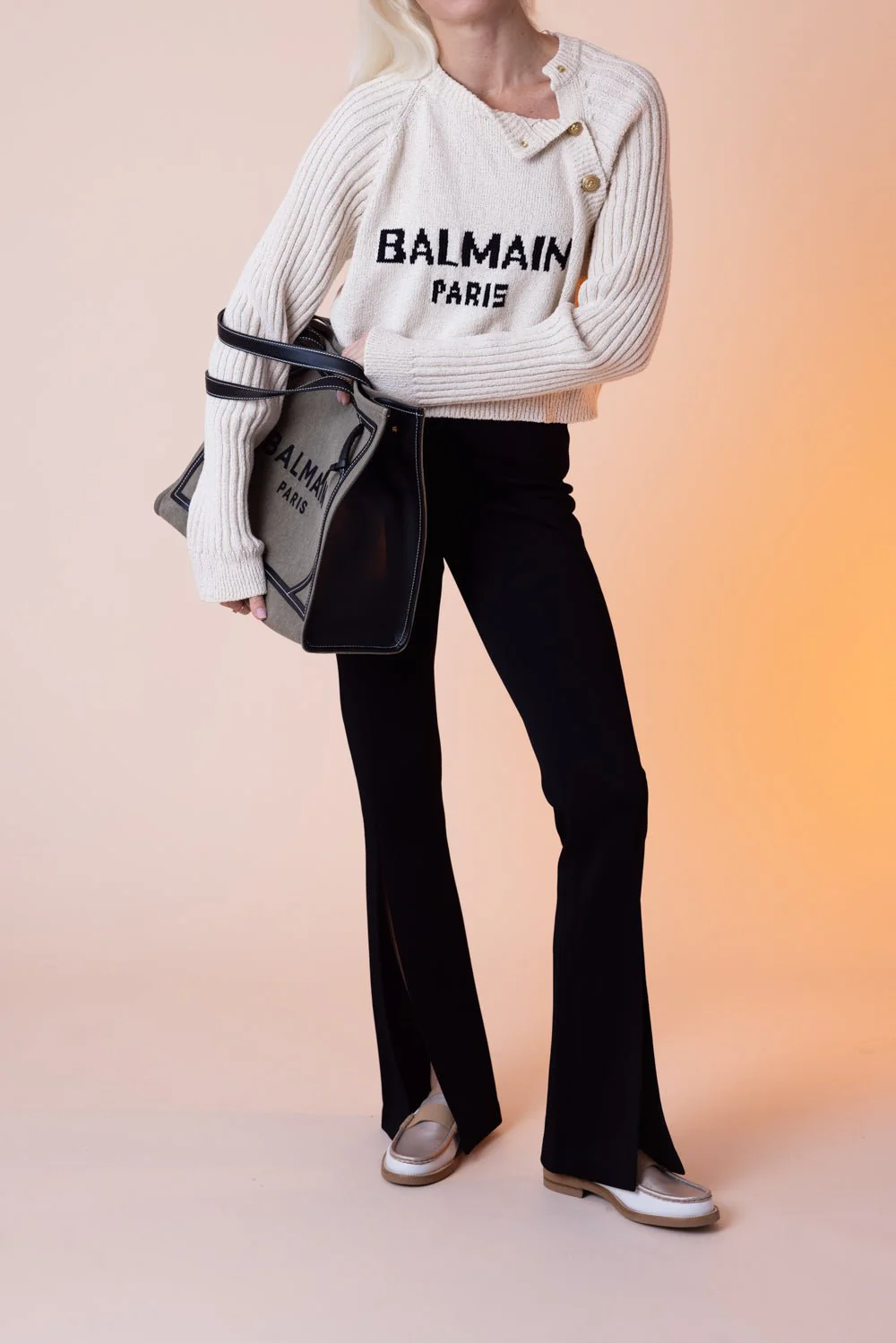 Four Button Cropped Pullover - Image 2