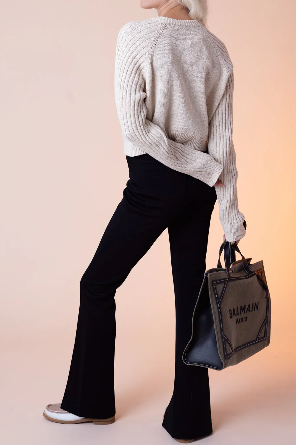 Four Button Cropped Pullover - Image 4