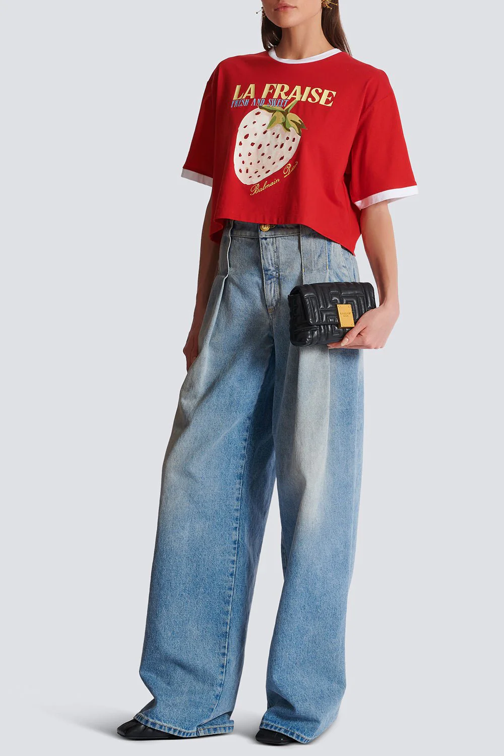 Fraise Print Crop Tee - Image 5