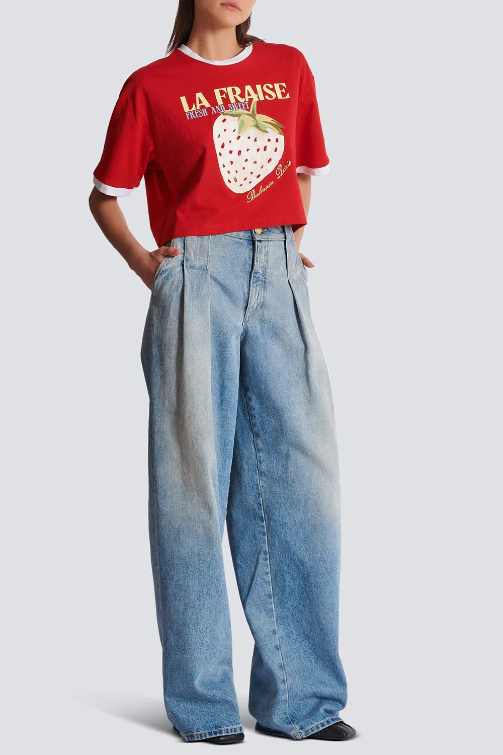Fraise Print Crop Tee - Image 6