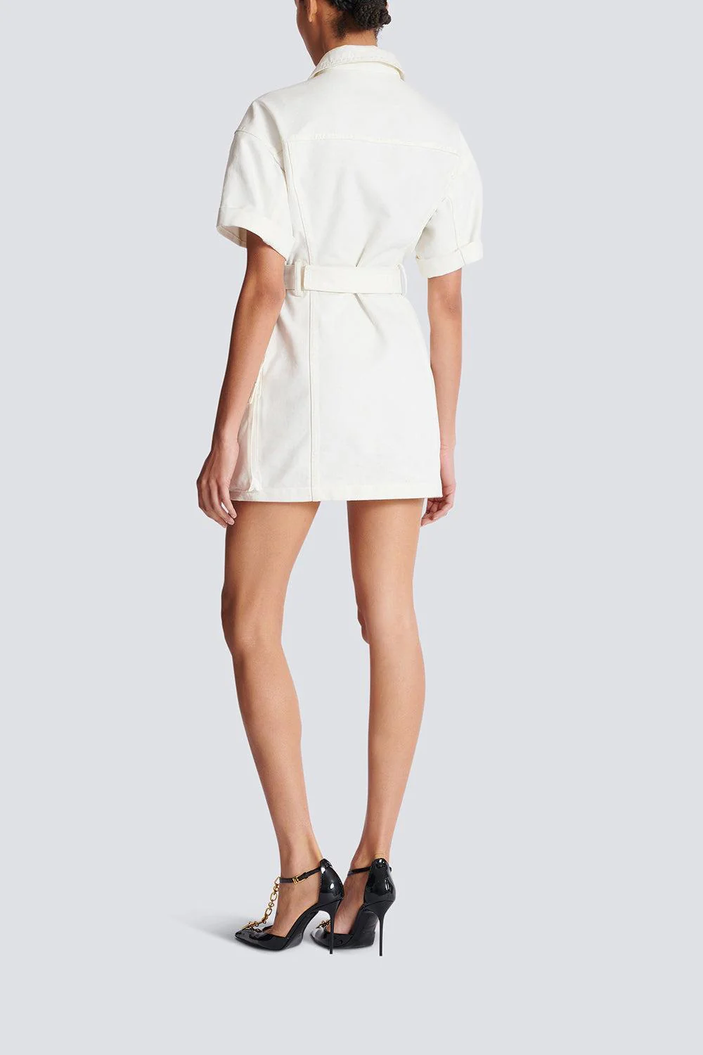 Lace-Up Canvas Dress - Image 7