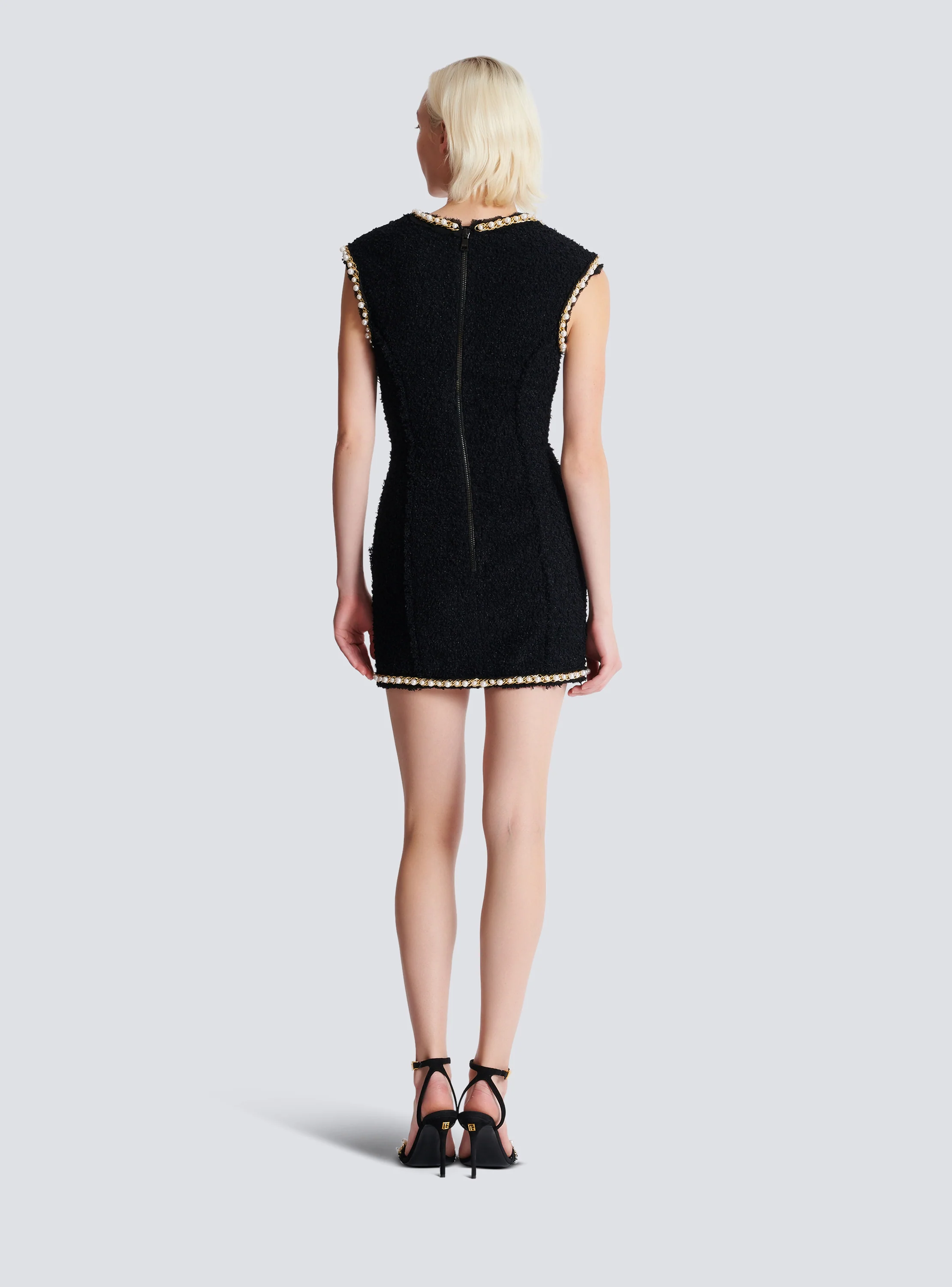 Open Neck Chain Detail Dress - Image 10