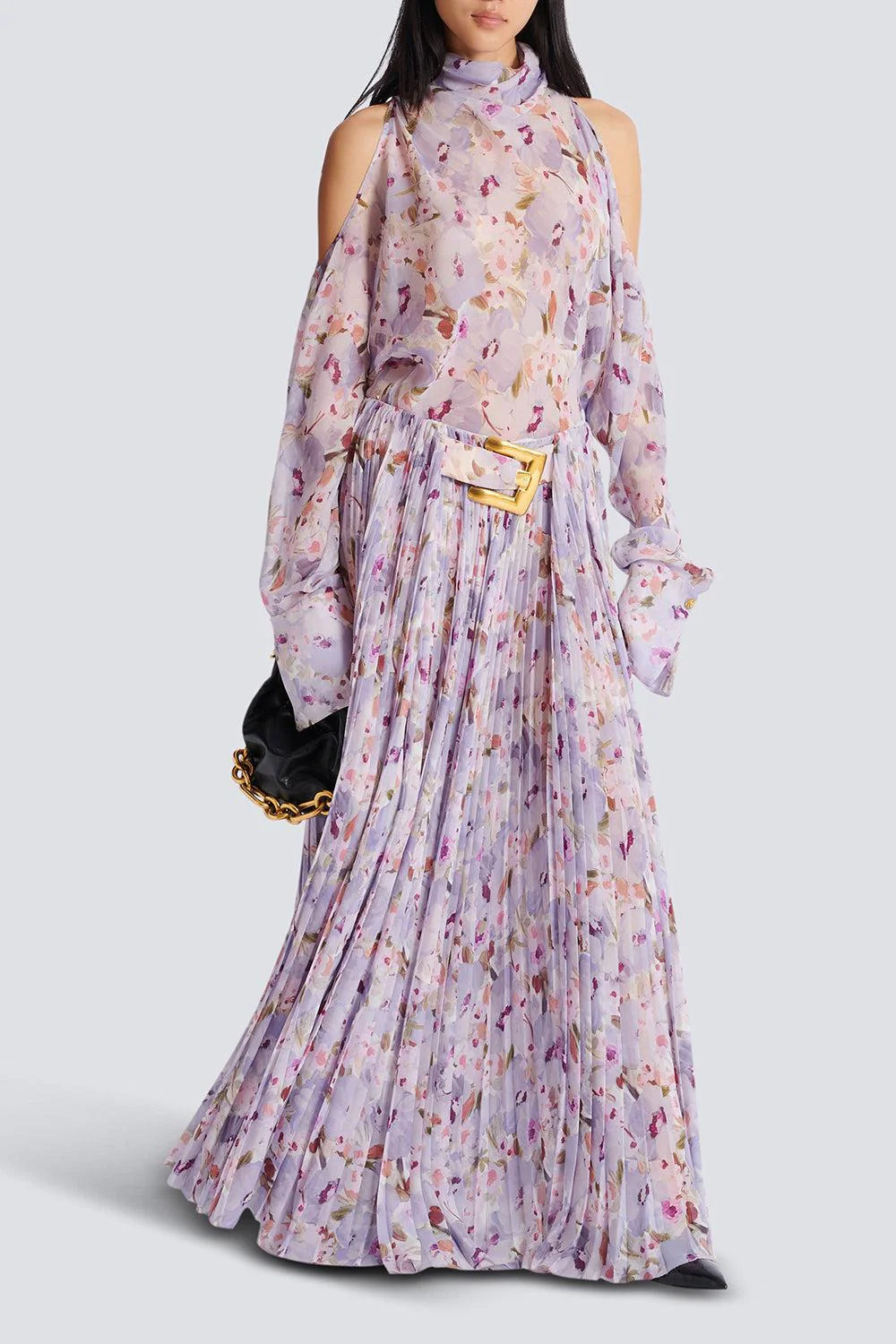 Open Shoulder Flower Blouse - Image 2