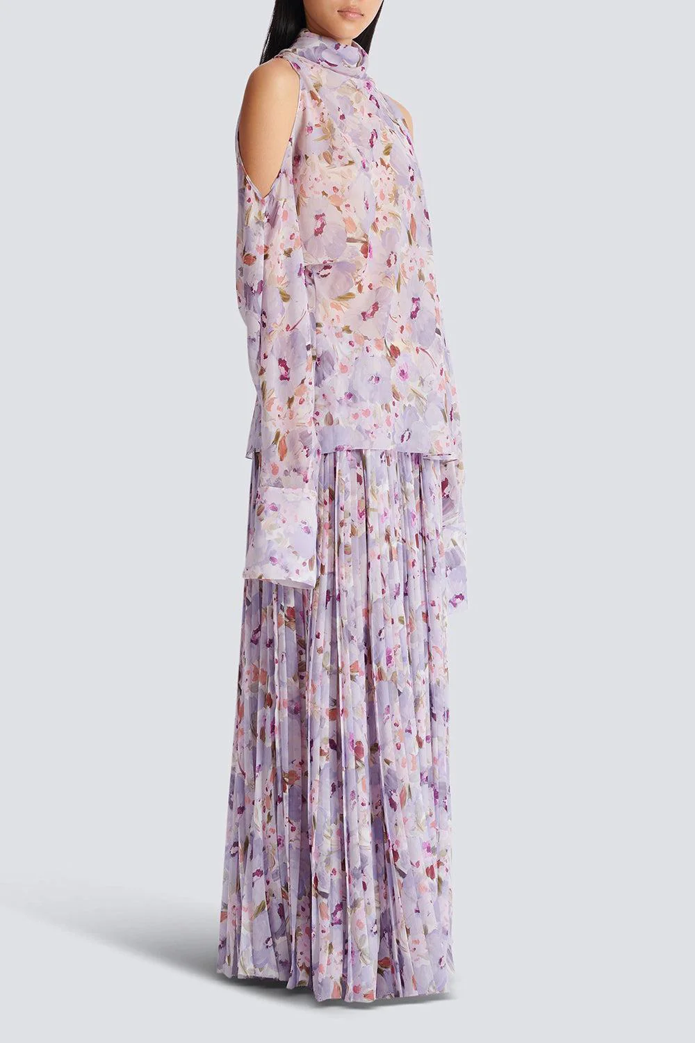 Open Shoulder Flower Blouse - Image 3