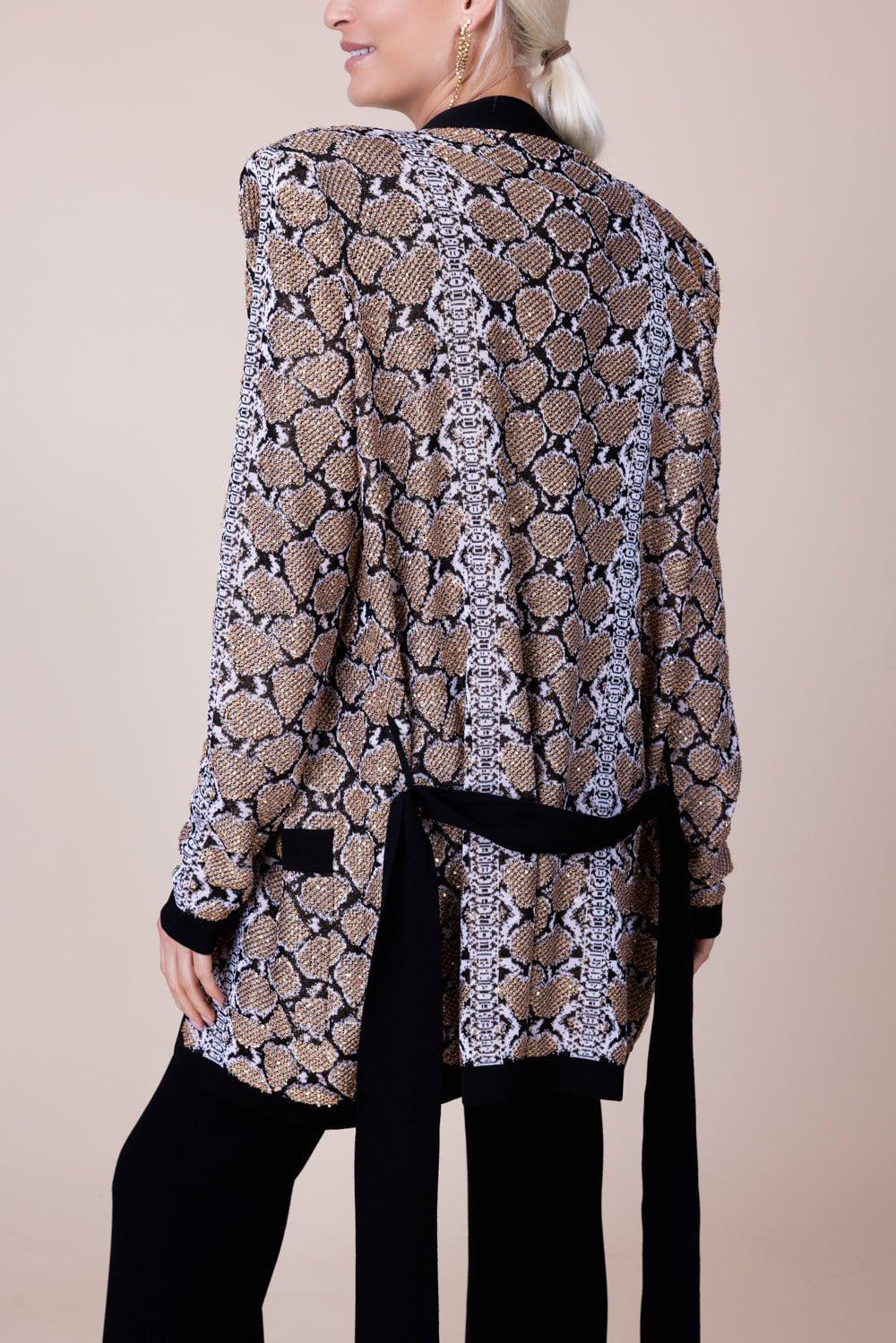 Print Belted Cardigan - Image 5