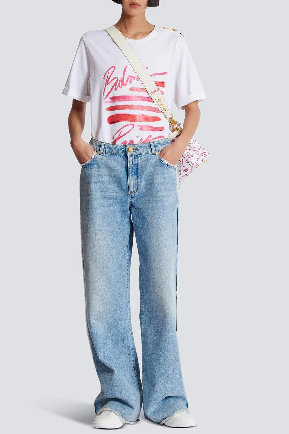 Raw Edge Straight Jeans - Image 2
