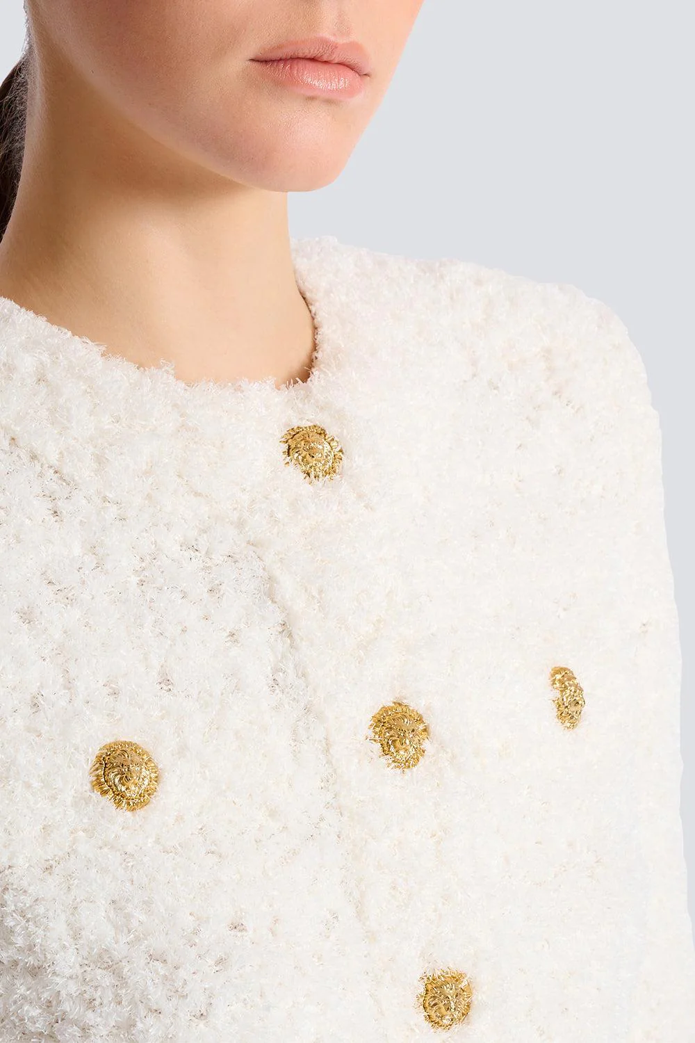 Short Sleeve Button Light Knit  Cardigan - Image 3