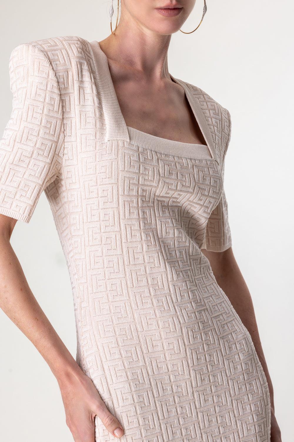Short Sleeve Open Neck Dress - Image 3