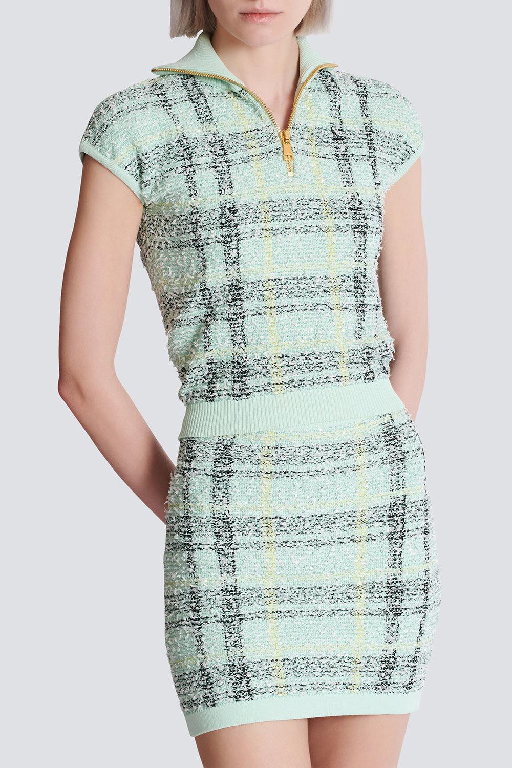 Short Sleeve Shiny Zip Pullover - Image 3