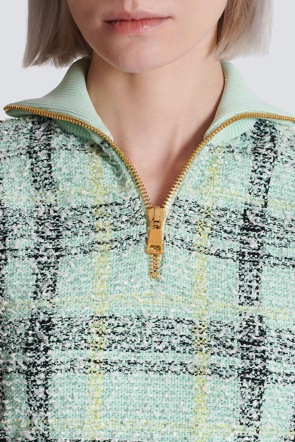 Short Sleeve Shiny Zip Pullover - Image 5