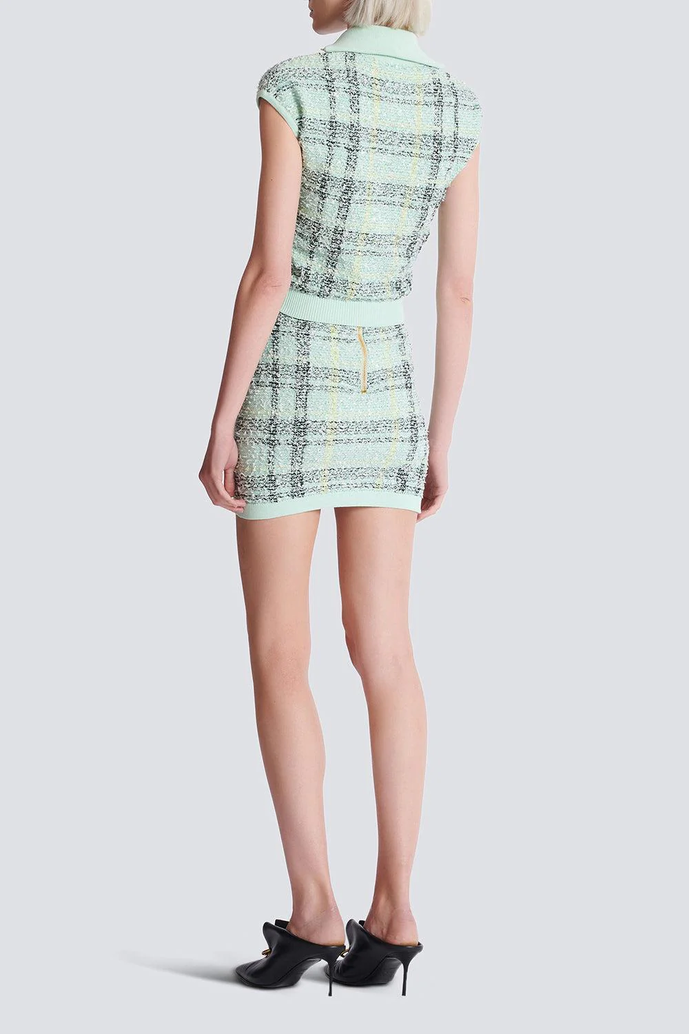 Short Sleeve Shiny Zip Pullover - Image 8