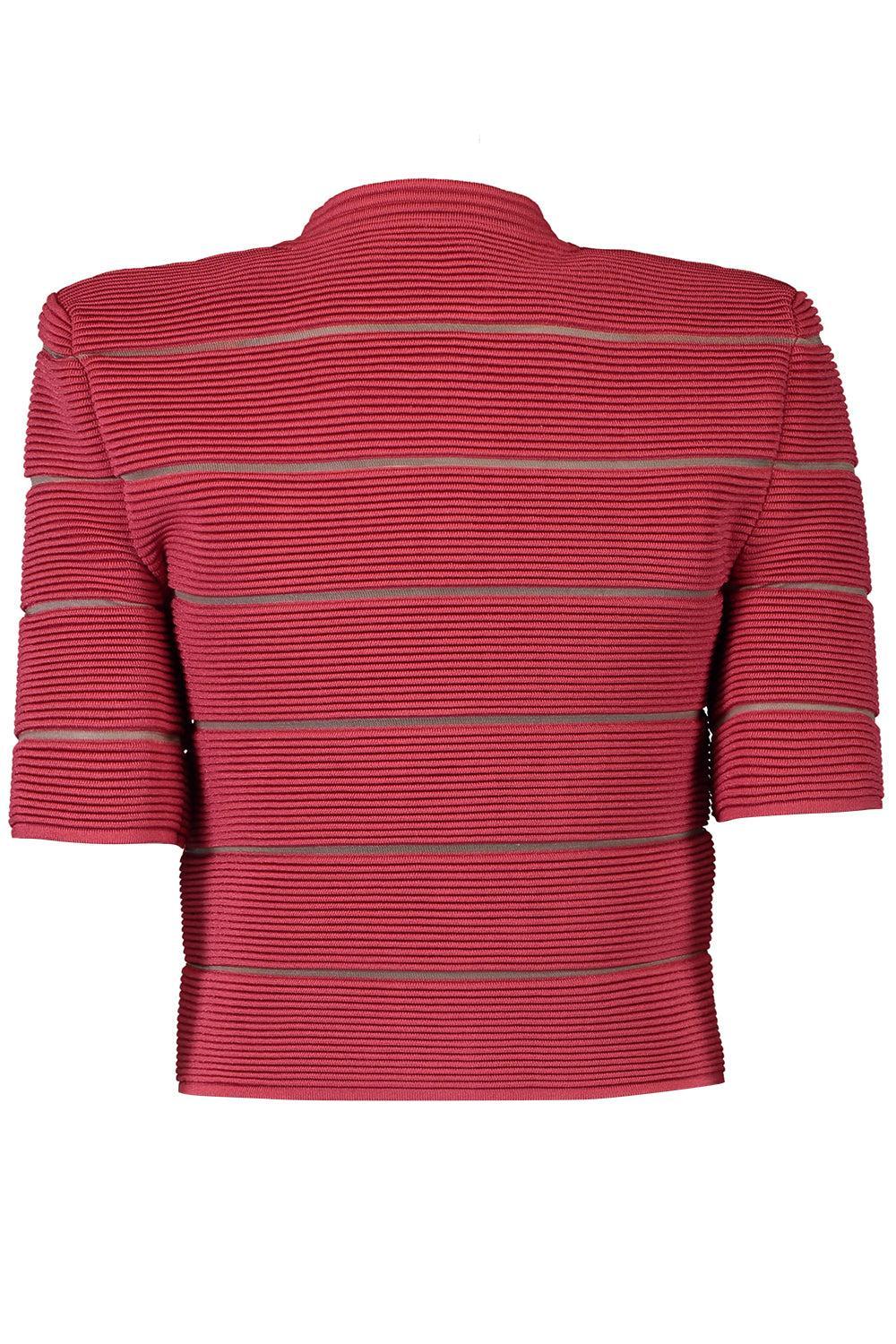 Short Sleeve Stripe Cardigan - Image 5