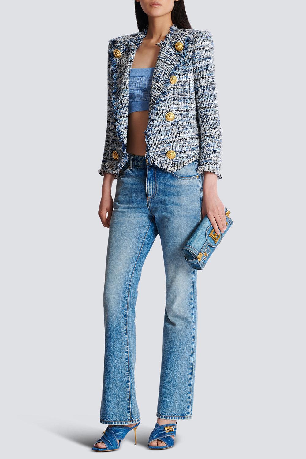SIDE TO SIDE TWEED SPENCER JACKET - Image 3