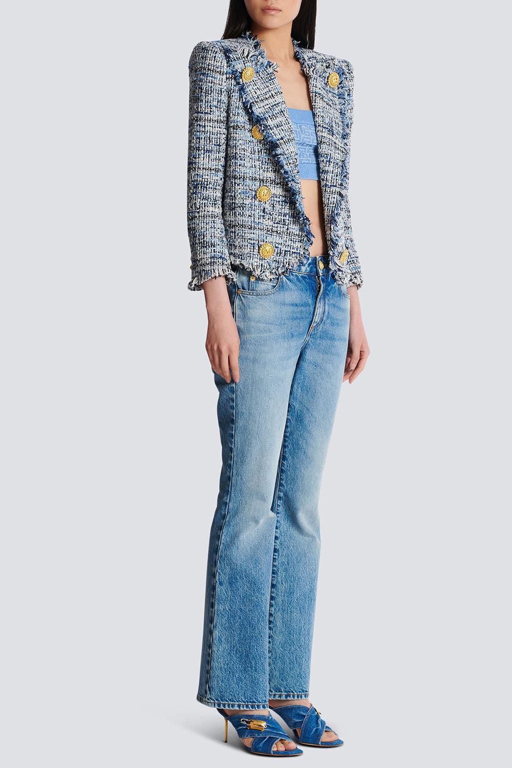 SIDE TO SIDE TWEED SPENCER JACKET - Image 4