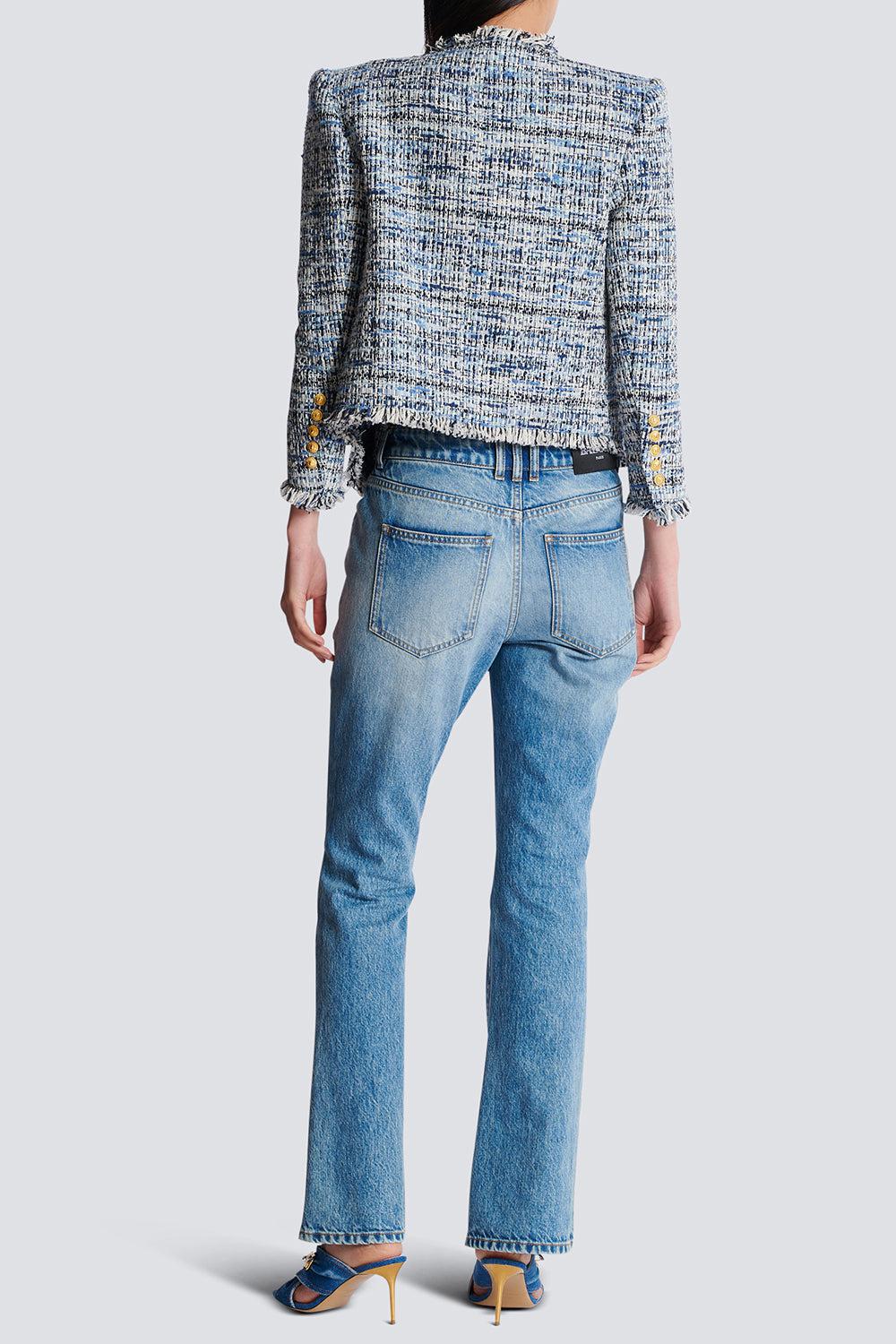 SIDE TO SIDE TWEED SPENCER JACKET - Image 8