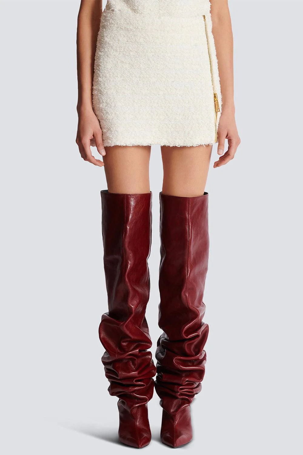 Side Zip Knit Mini Skirt - Image 3