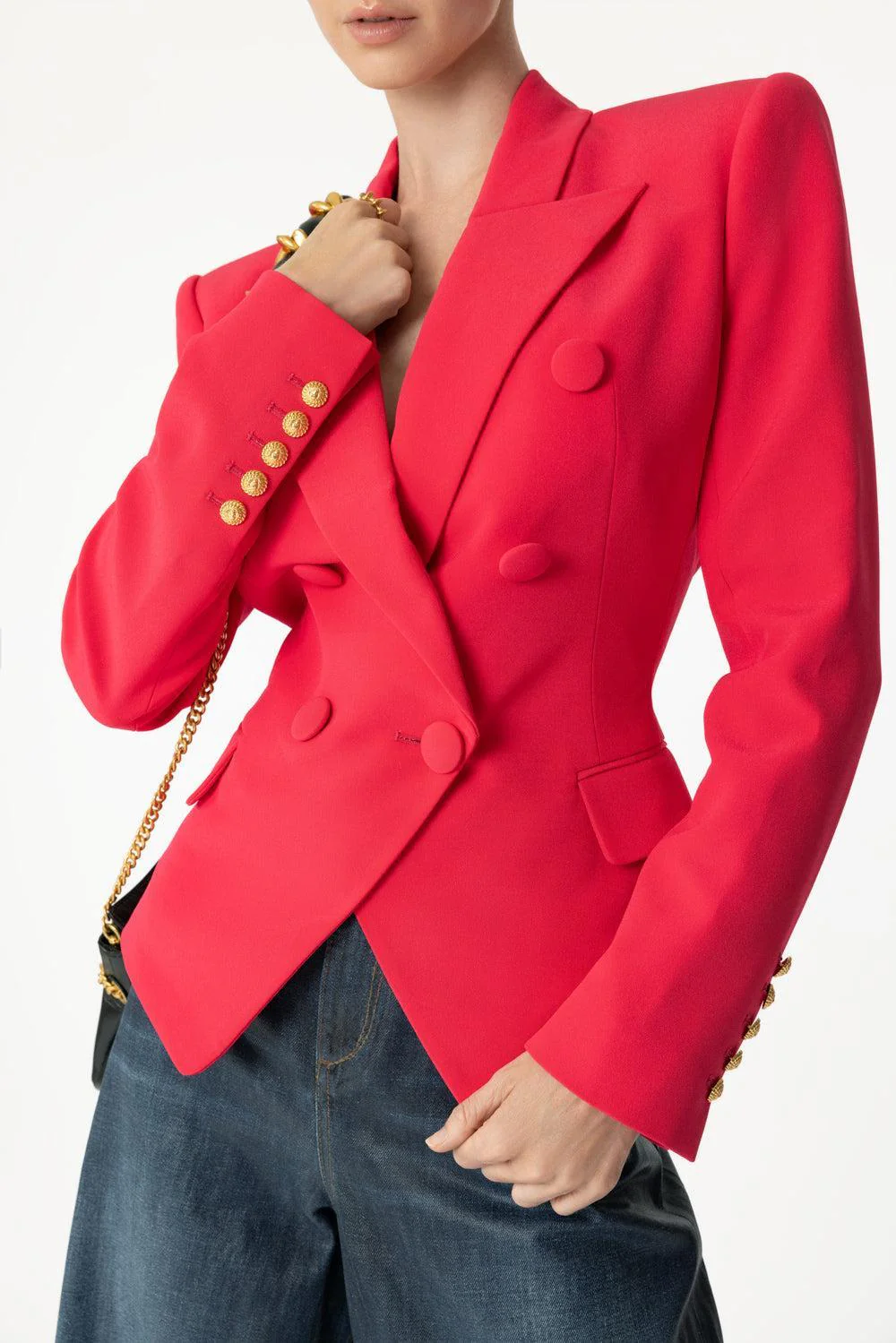 Six Button Fitted Jacket - Image 3