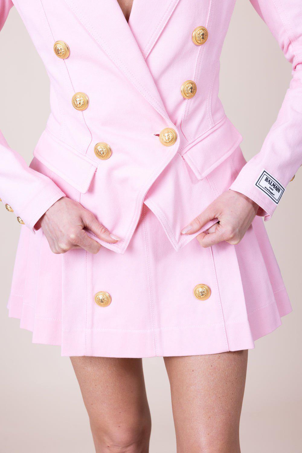 Six Button Jacket - Rose Pale - Image 4