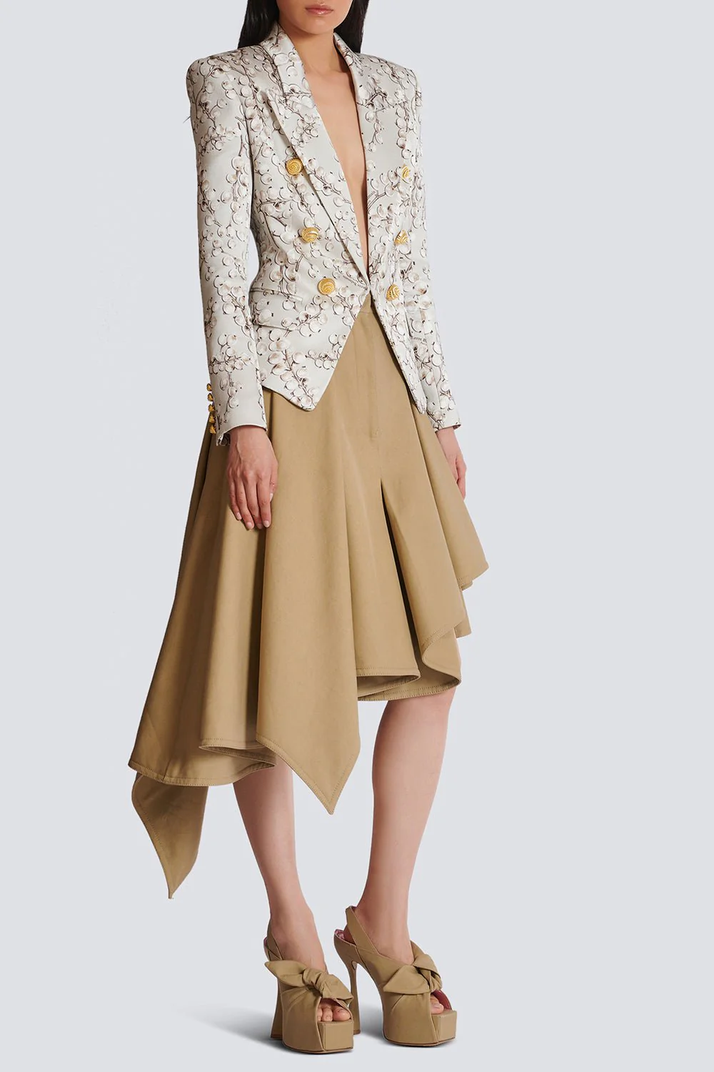 Six Button Printed Jacket - Image 4