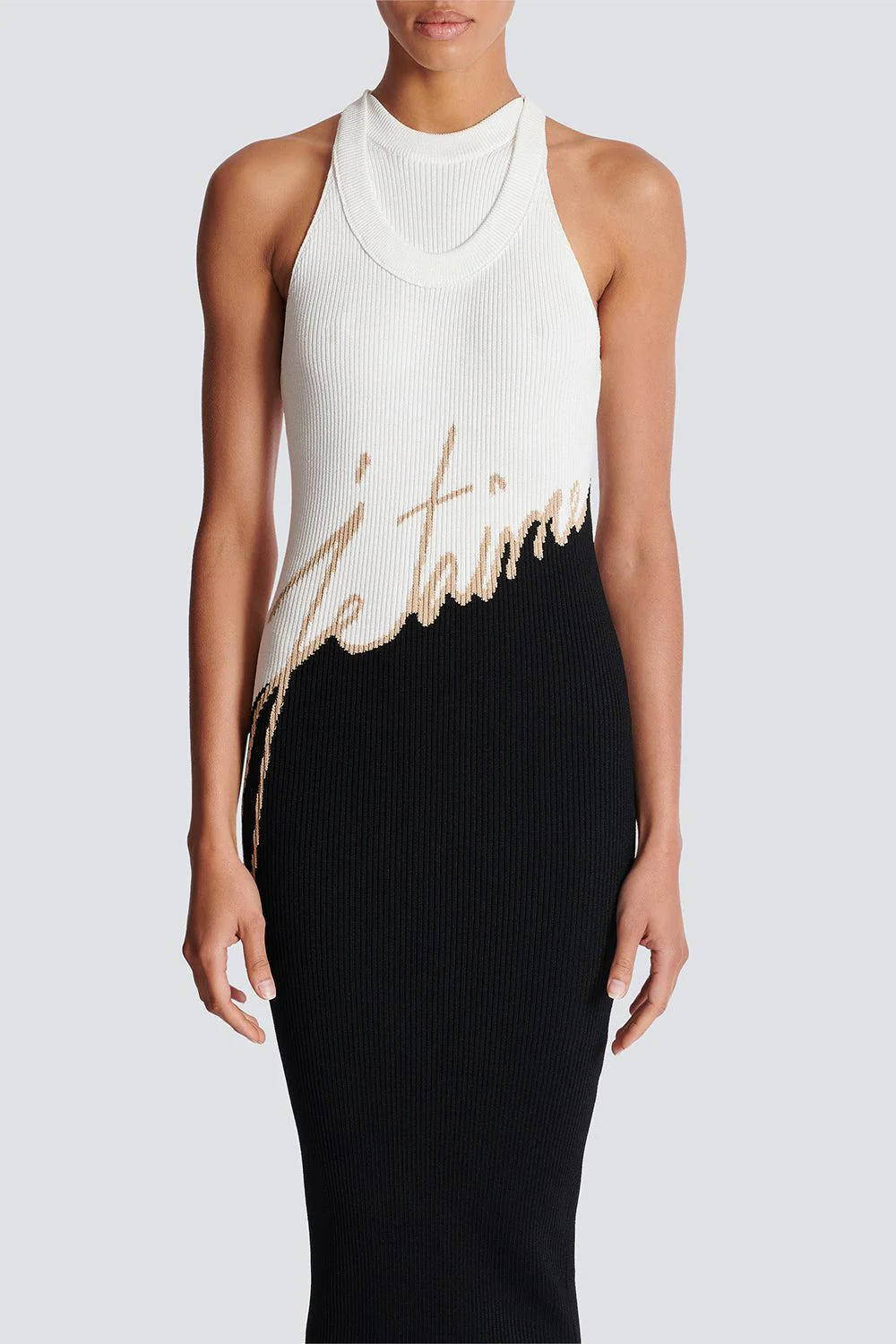 SLEEVELESS HANDWRITING DRESS - Image 6