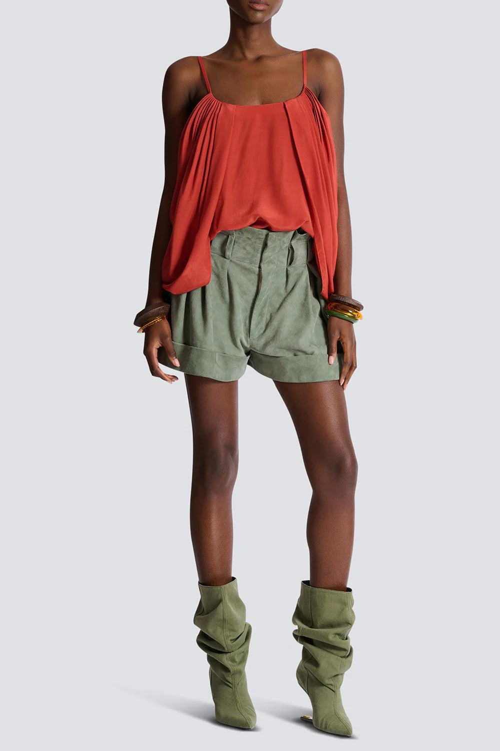 Thin Strap Drape Top - Image 2