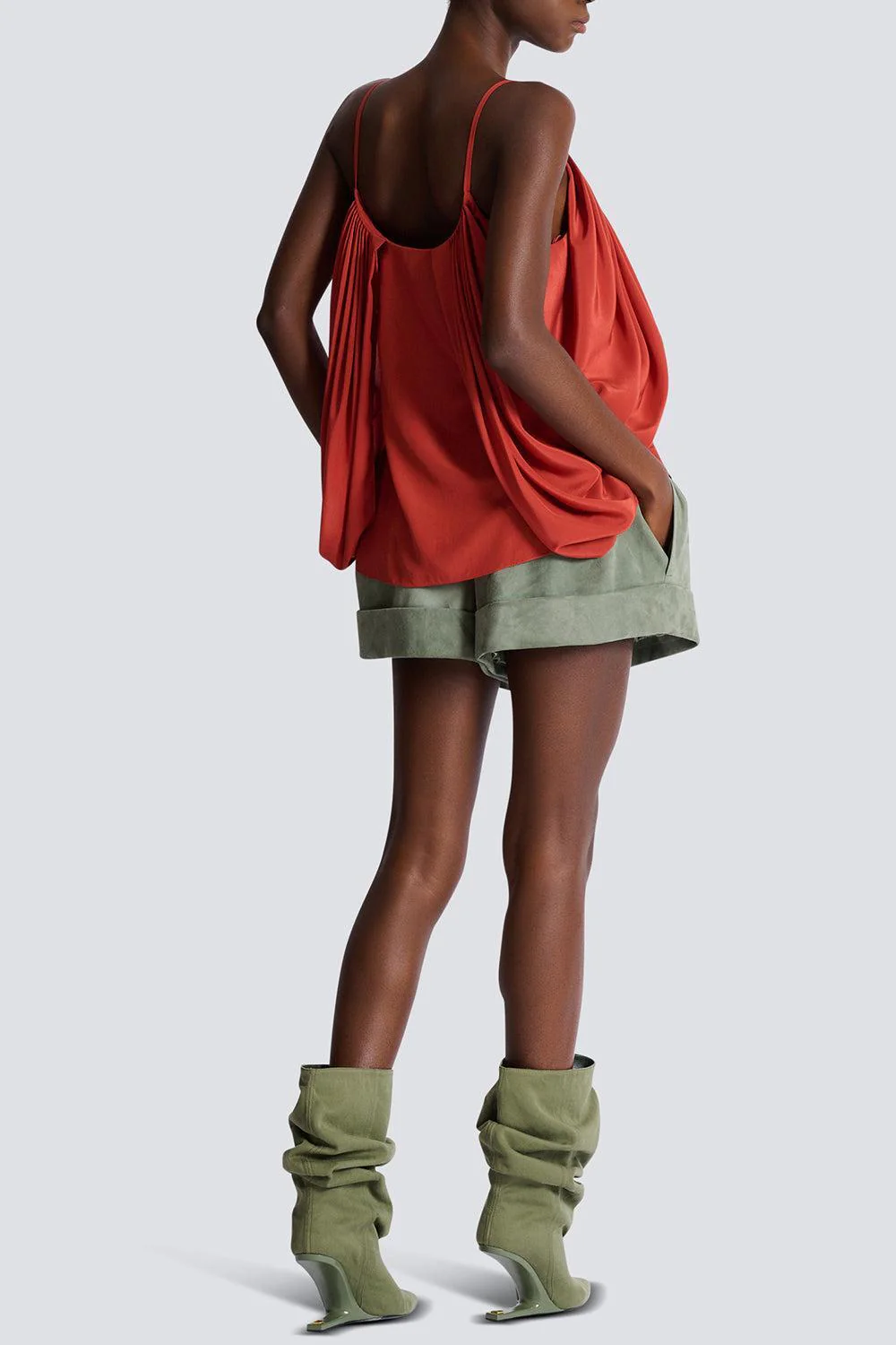 Thin Strap Drape Top - Image 5