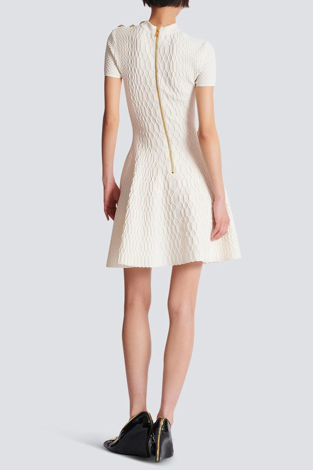 Three Button Flare Dress - Image 8
