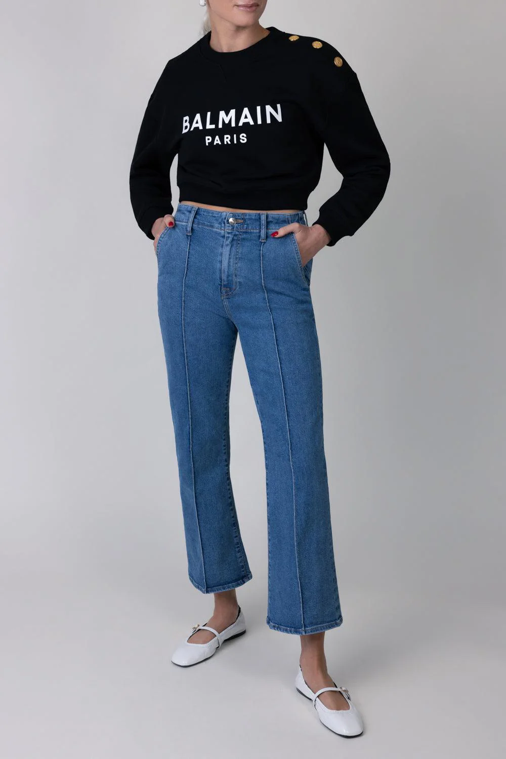 Three Button Printed Pullover - Image 2