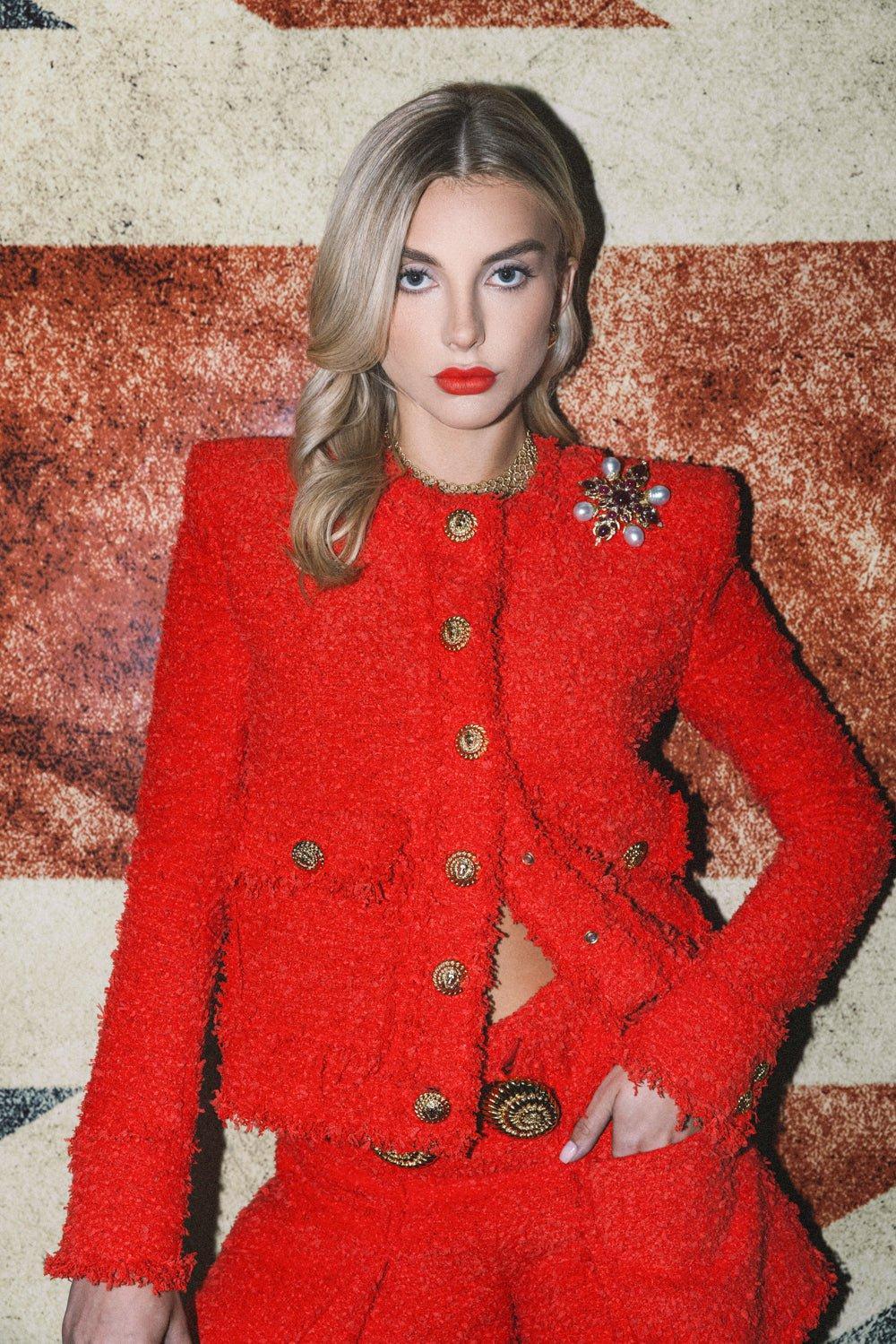 Two Pocket Collarless Jacket - Image 2