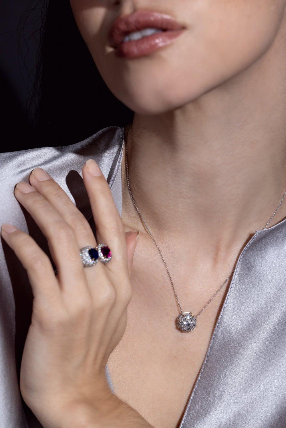 Cupola Diamond Pendant Necklace - Image 3