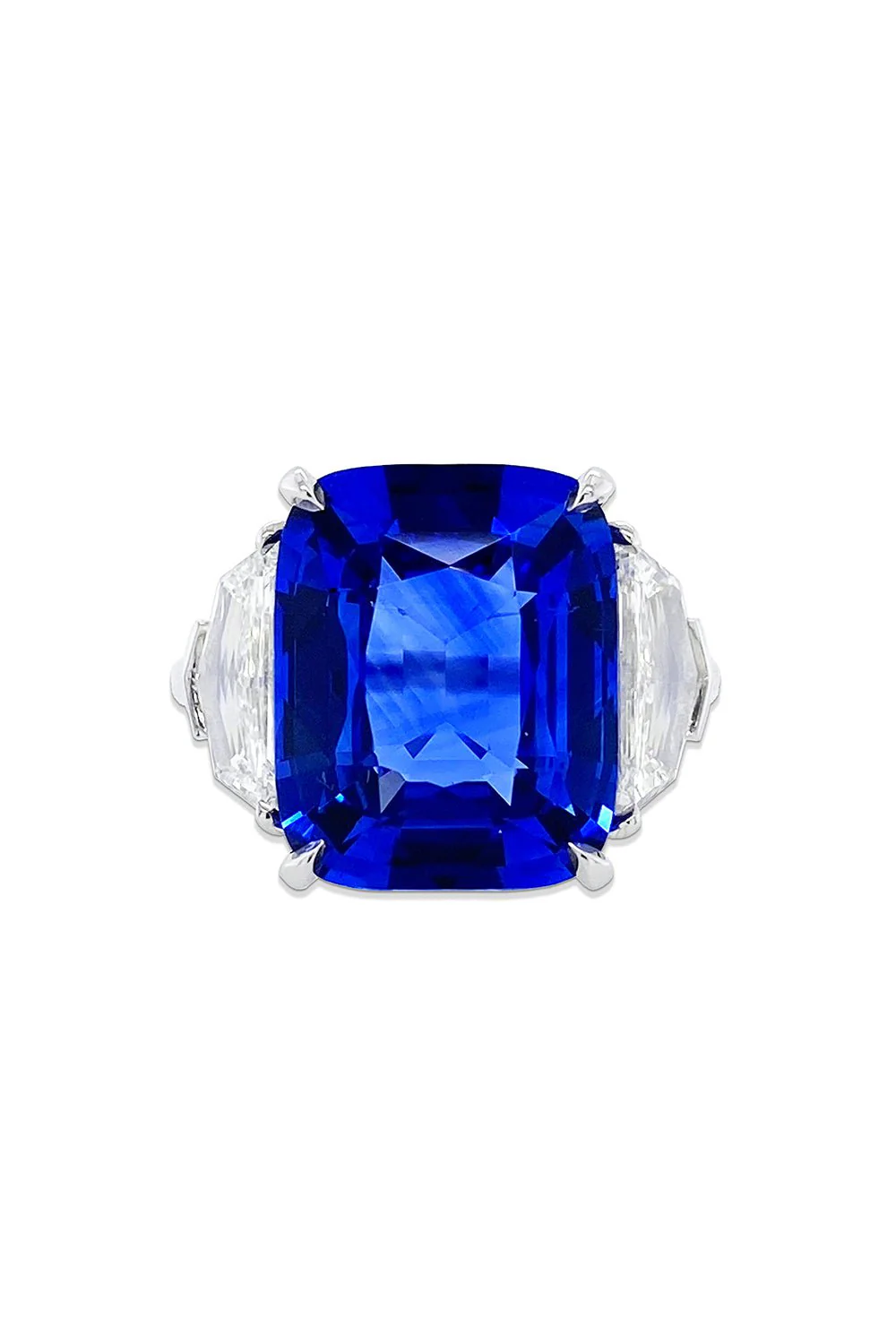 Cushion Sapphire Diamond Ring